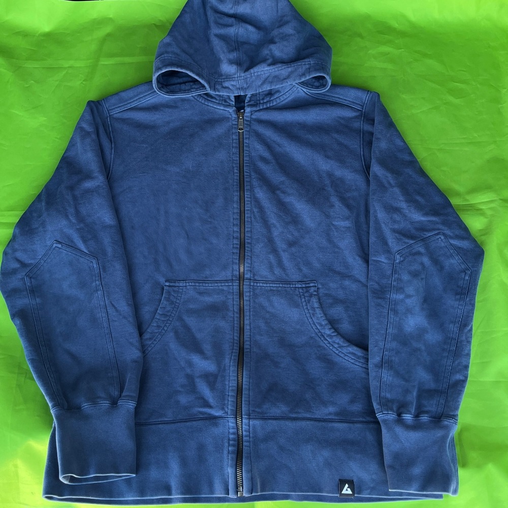 American Giant Full Zip Hoodie Mens XL Blue 100% Cotton Heavyweight Made in USA